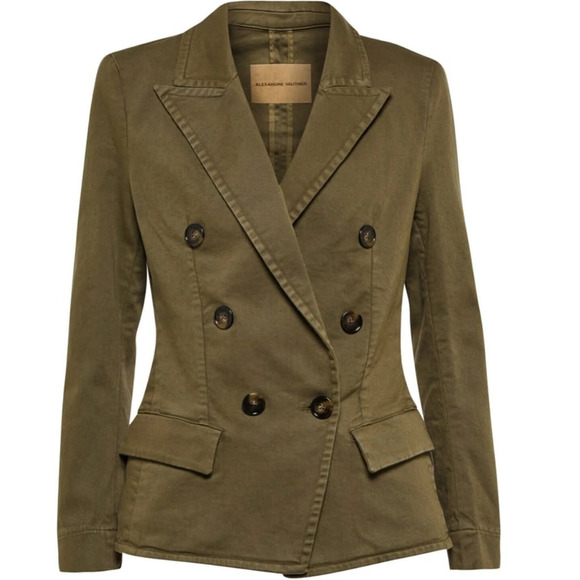 Alexandre Vauthier Womens Green Cargo Button up Blazer Military Jacket FR 40 - Picture 1 of 1